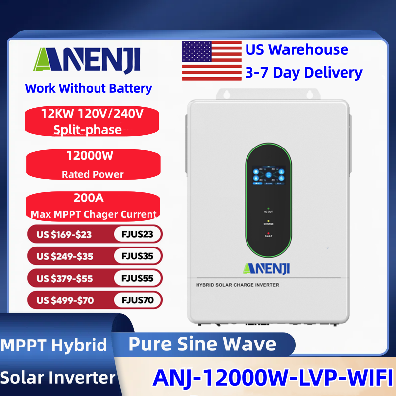 Mppt Charge Controller - ANENJI Split-phase 120V/240V 12KW Hybrid Solar