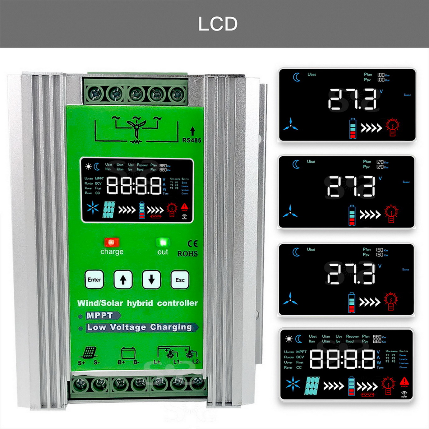 4000W Hybrid Wind Solar Charge - Mppt Charge Controller ulasan dan harga