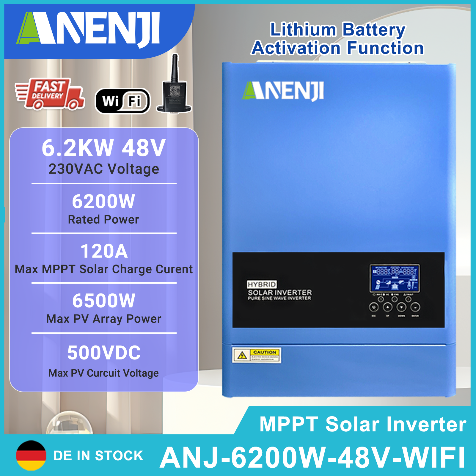 4KW 6.2KW Hybrid Solar Inverte - Mppt Charge Controller ulasan dan harga