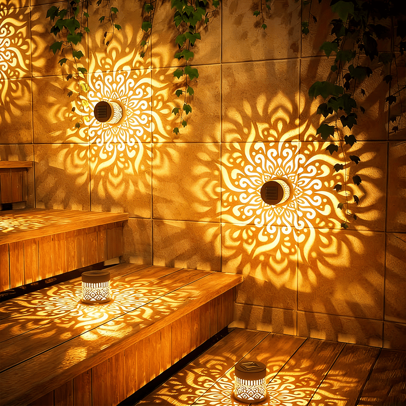 Solar Mandala Wall Lamp Outdoo - Waterproof Junction Box Solar ulasan dan harga