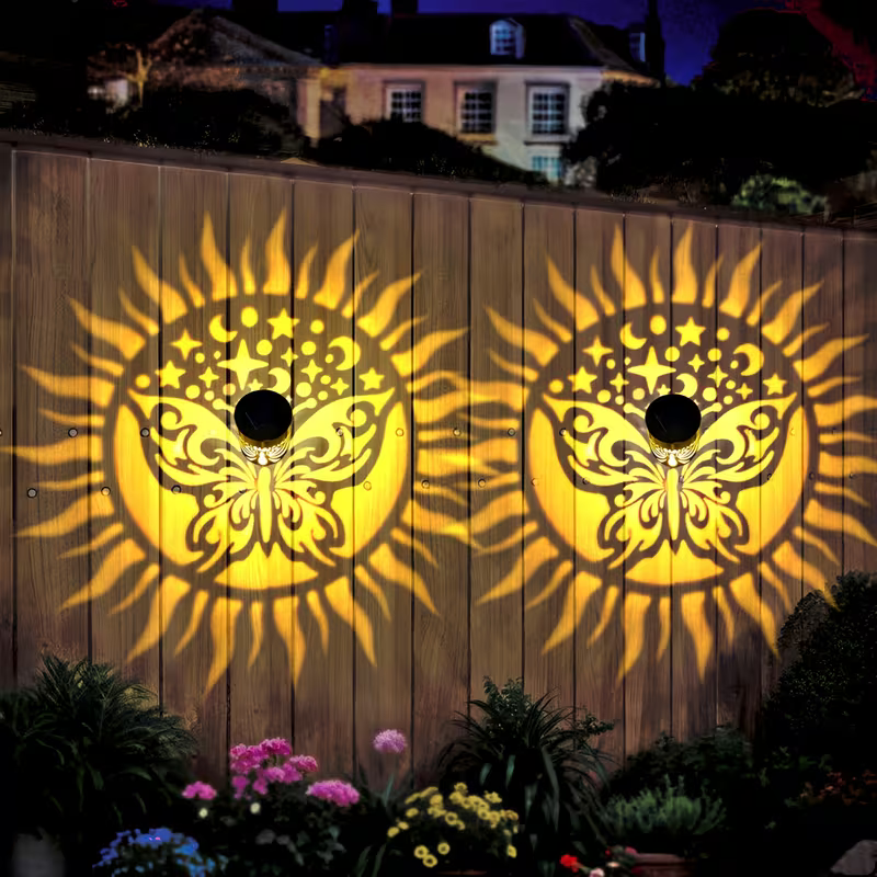 Solar Mandala Wall Lamp Outdoo - Waterproof Junction Box Solar ulasan dan harga