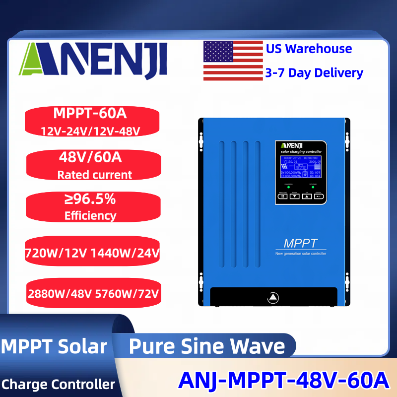 ANENJI MPPT 100A 80A 60A Solar - Mppt Charge Controller ulasan dan harga