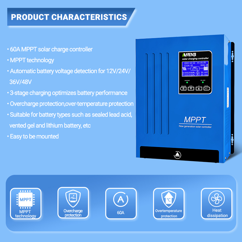ANENJI MPPT 100A 80A 60A Solar - Mppt Charge Controller ulasan dan harga