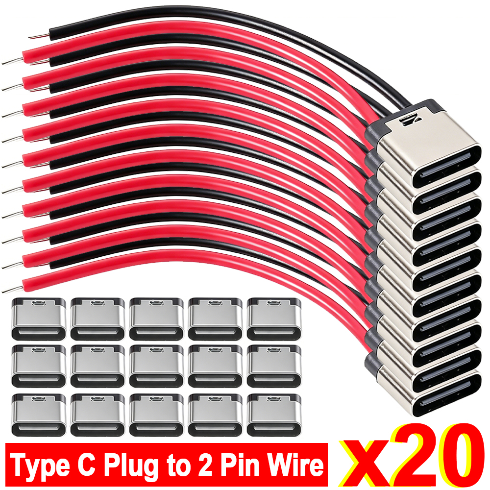 5-20PCS Type-C 2Pin Solder Wir - Cable Gland Waterproof ulasan dan harga