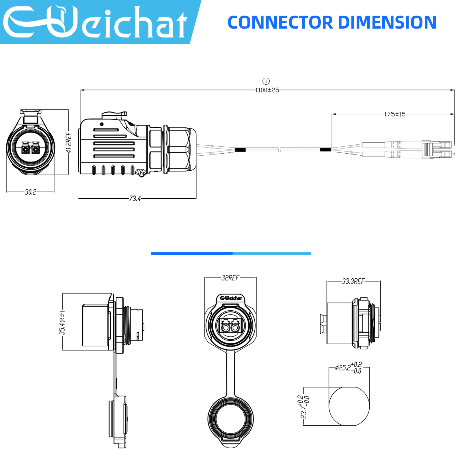 LP24 Waterproof 1m Extension C - Cable Gland Waterproof ulasan dan harga