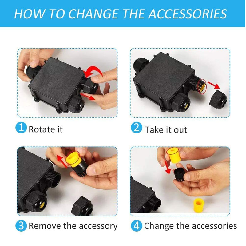 3 Way Waterproof Wire Junction - Cable Gland Waterproof ulasan dan harga